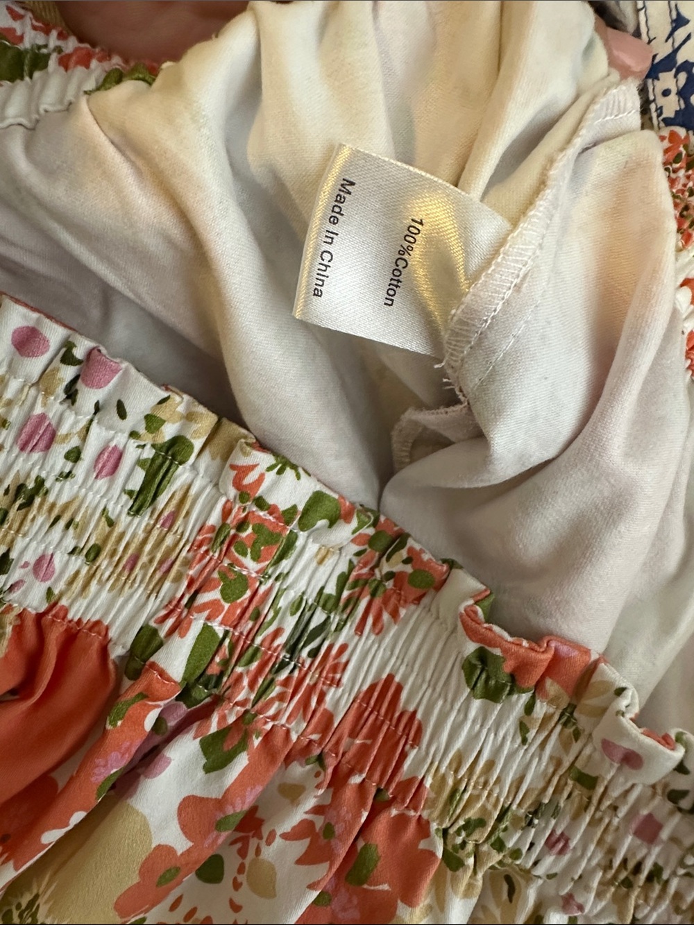 Tuckernuck Cece Cotton floral midi skirt elastic waist Size L - Picture 6 of 6